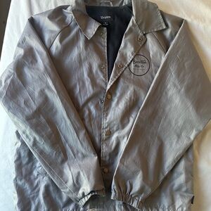 Brixton Gray Windbreaker Jacket Lightweight Casual